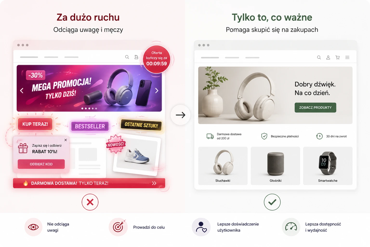 Przykład efektu wizualnego w szablonie Shoper Storefront